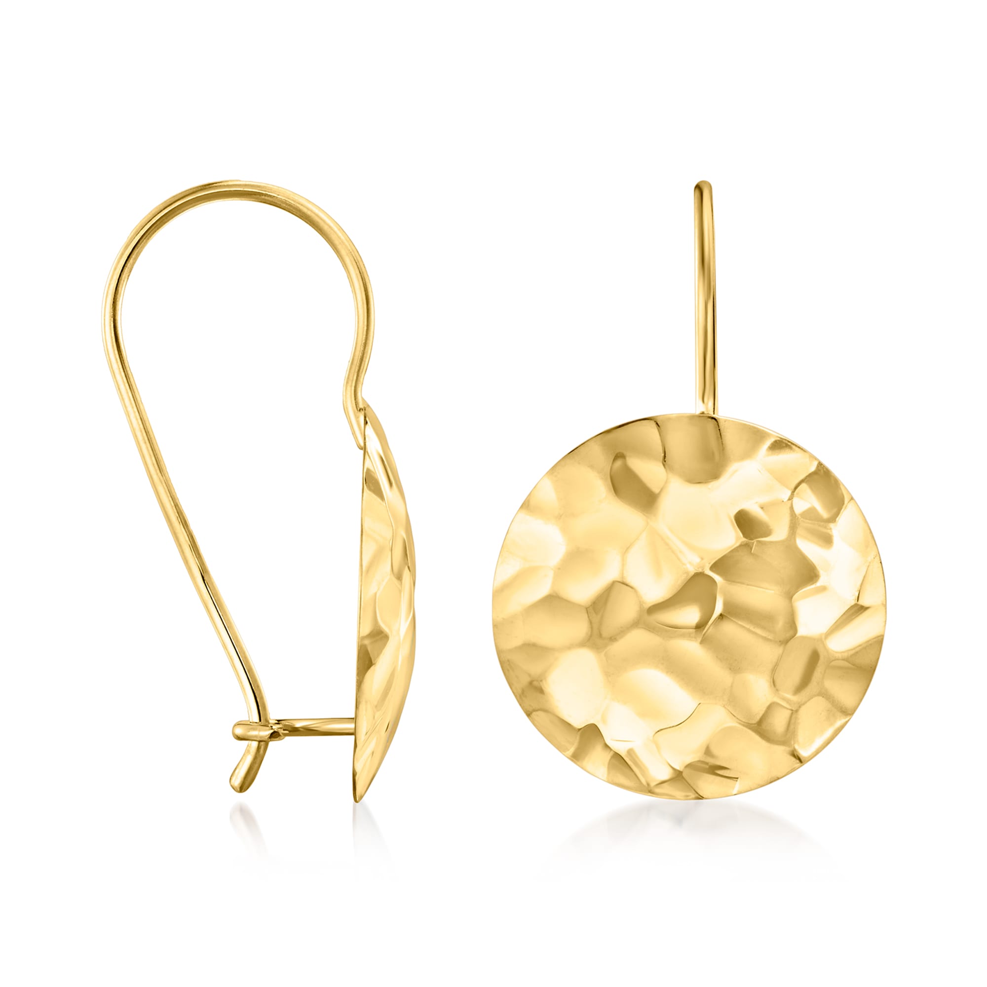 Hammered Gold Earrings - Leverback Earrings – Austin Down to Earth