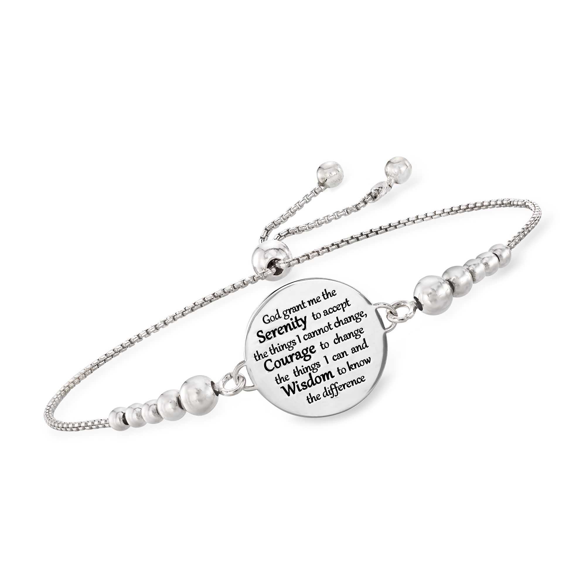 Serenity prayer bracelet sterling silver hotsell