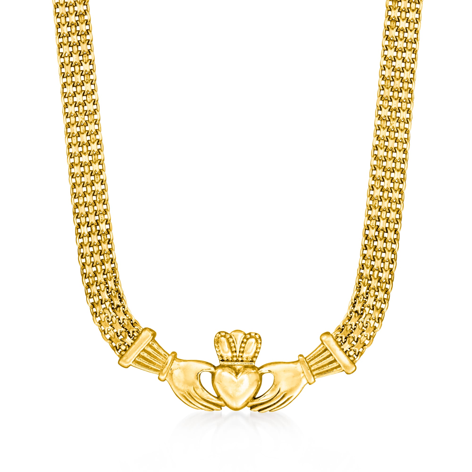 Gold store claddagh necklace