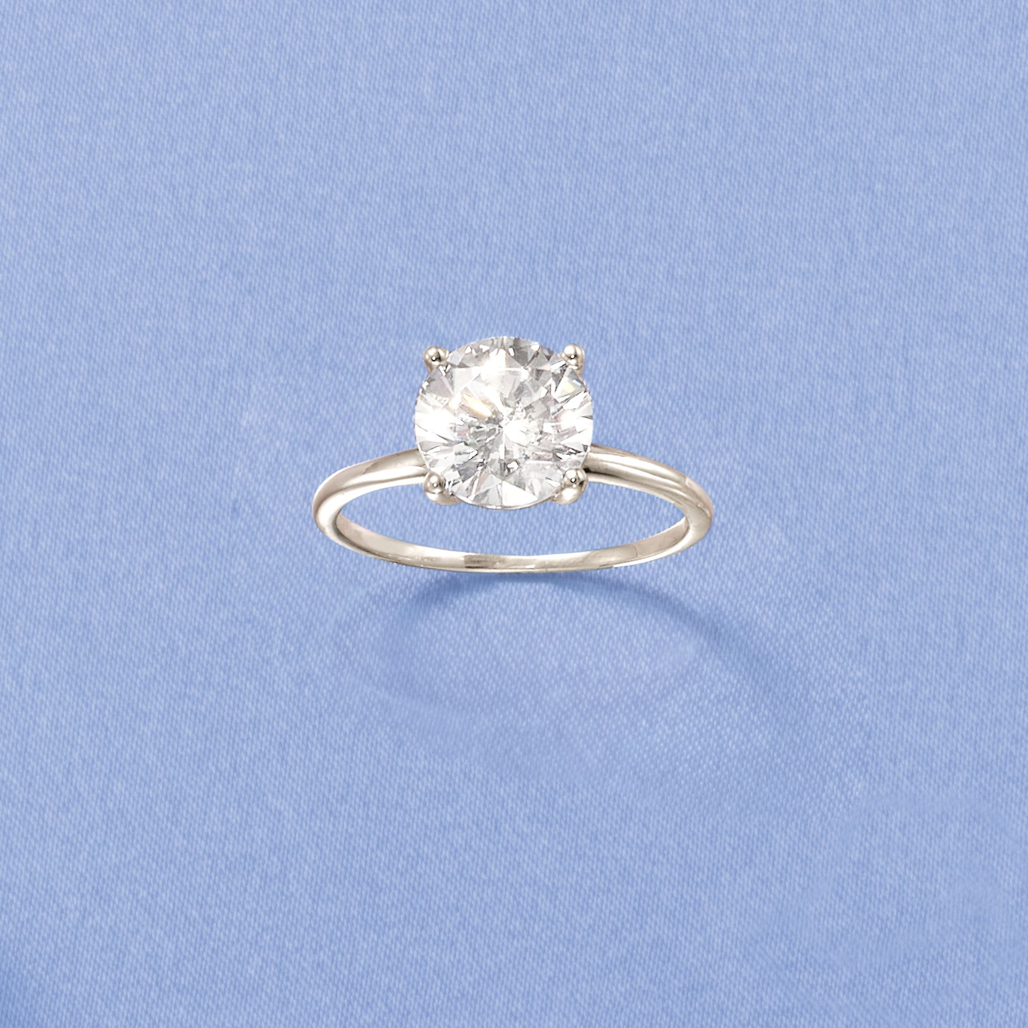 3.00 Carat CZ Solitaire Ring in 14kt White Gold Ross Simons