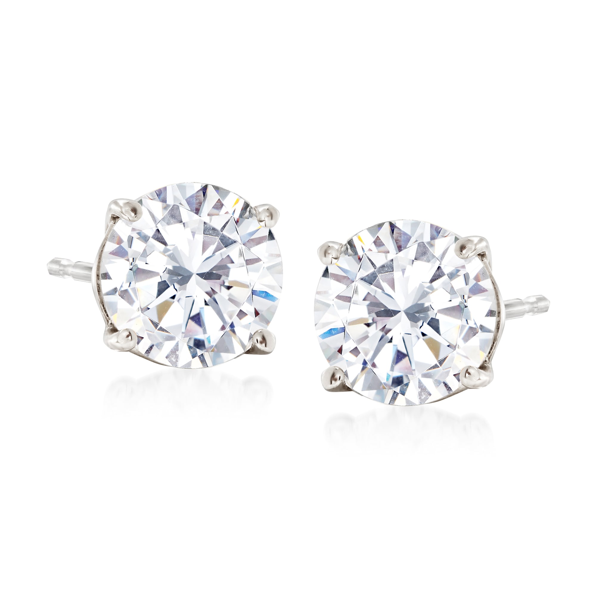 14k white gold cubic zirconia earrings deals