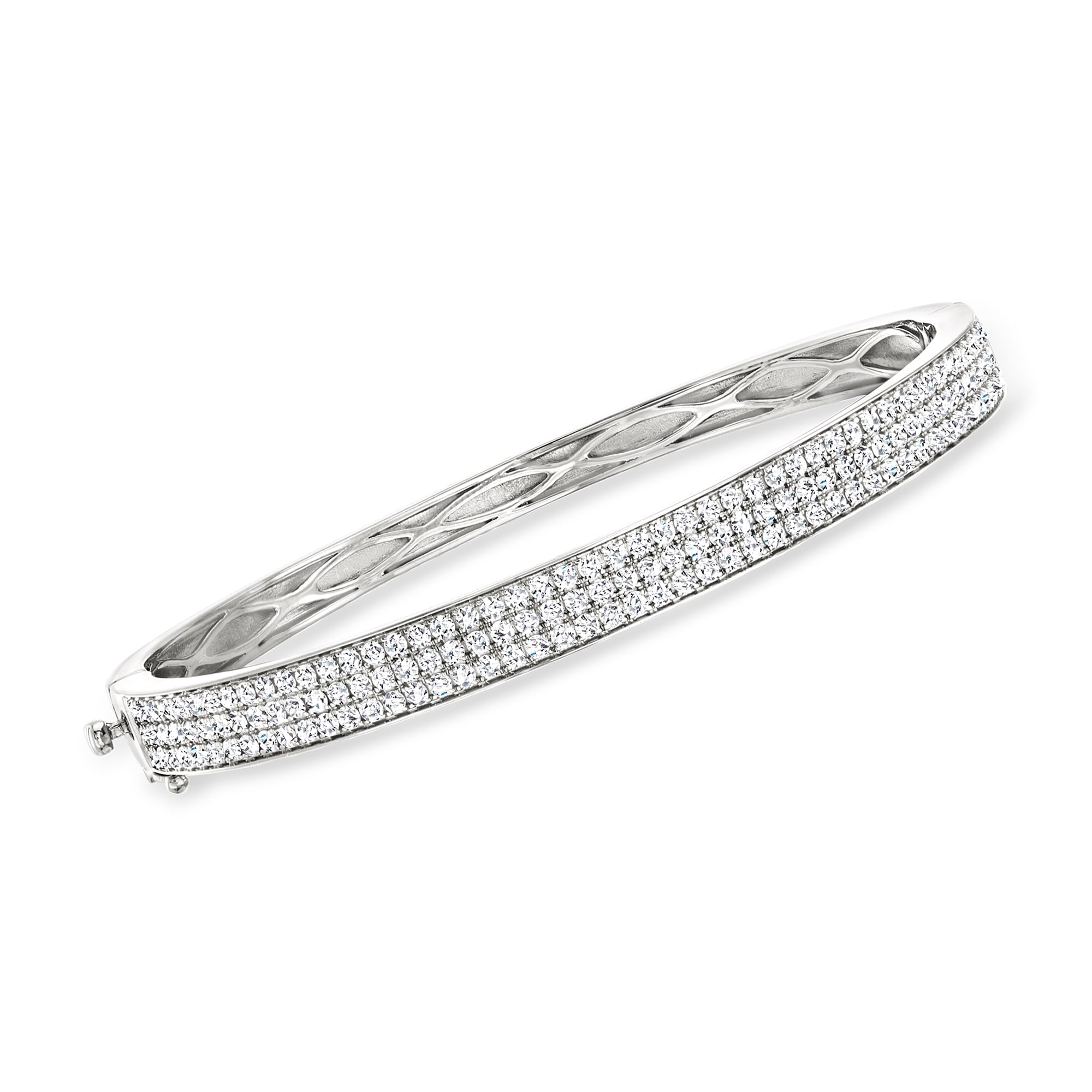 2 00 ct t w Diamond Bangle Bracelet in Sterling Silver Ross Simons