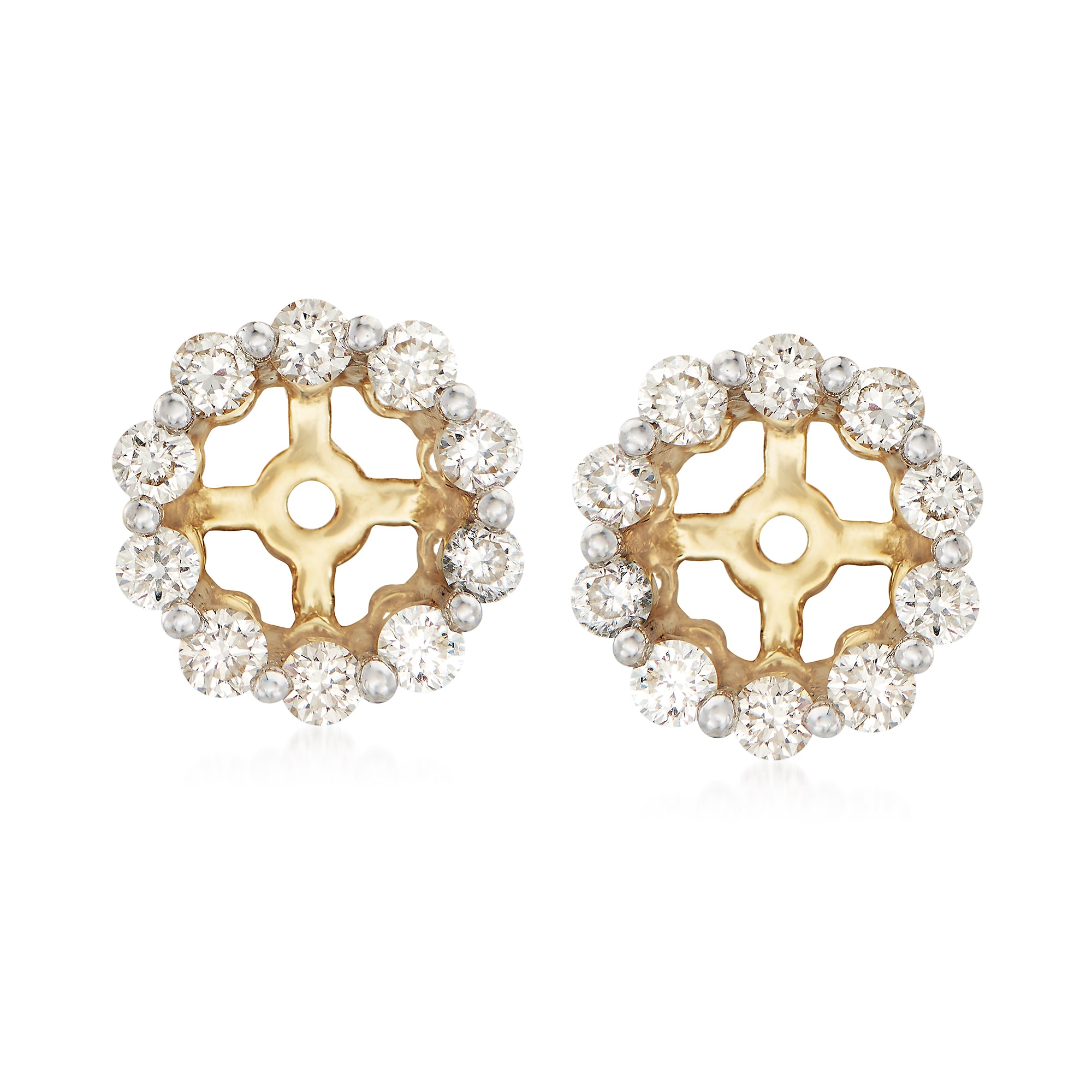 .40 ct. t.w. Diamond Earring Jackets in 14kt Yellow Gold | Ross-Simons
