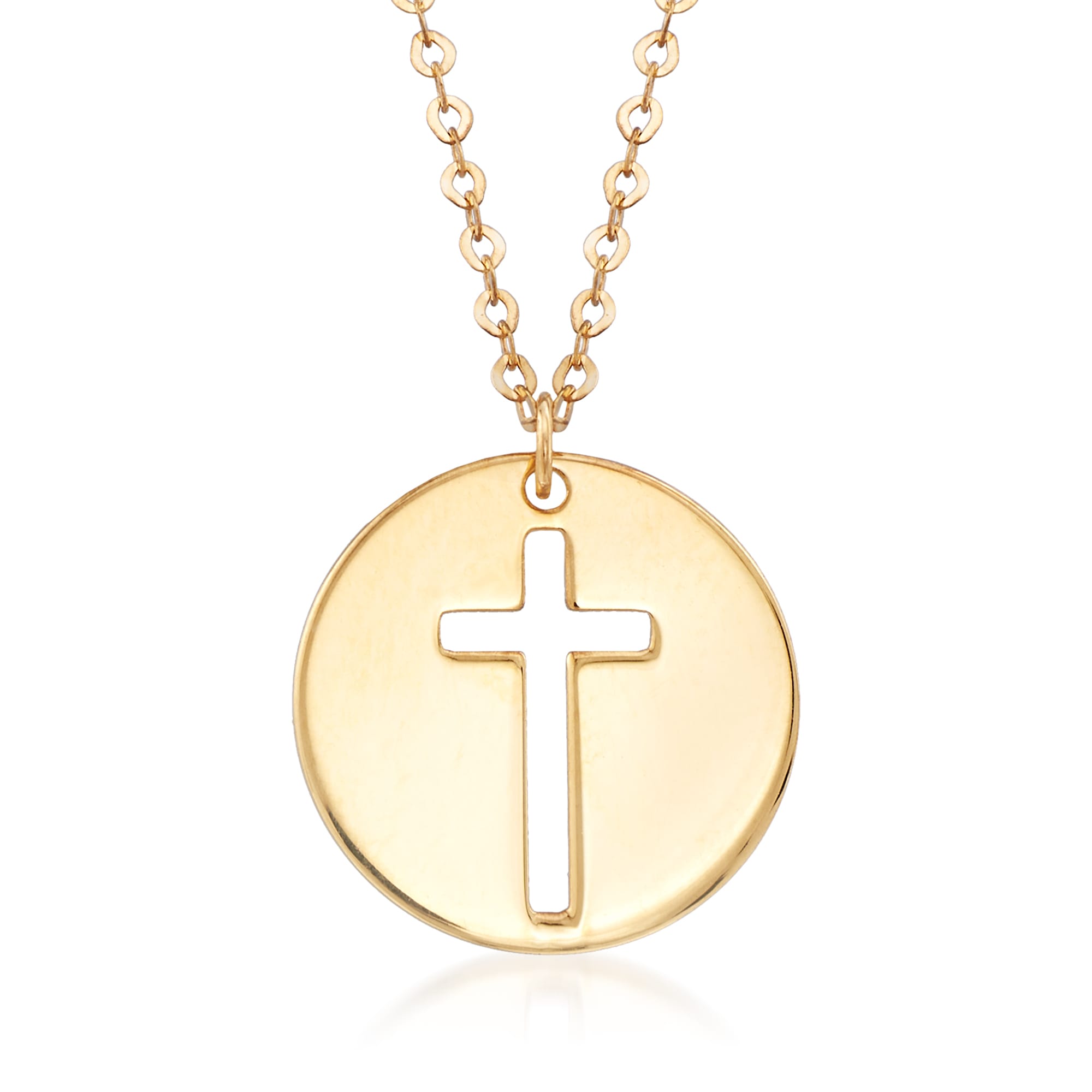 Cross deals disc necklace