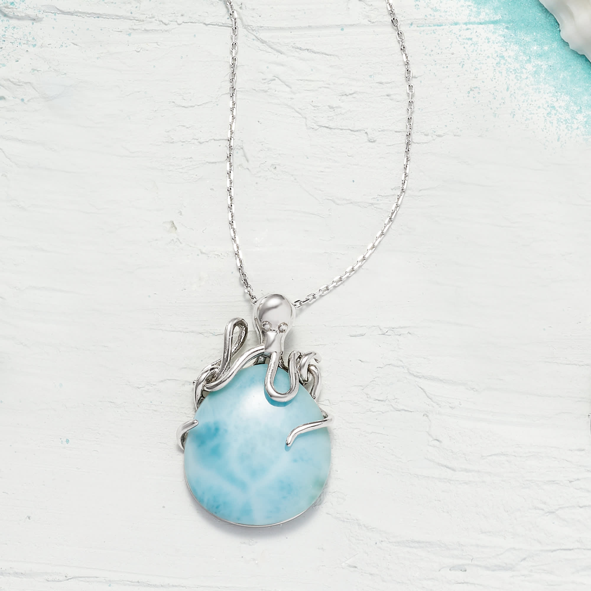 Larimar 2025 octopus pendant