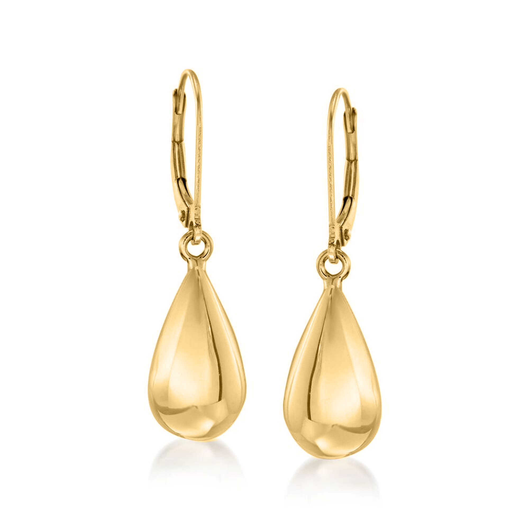 18kt Yellow Gold Teardrop Earrings Ross Simons