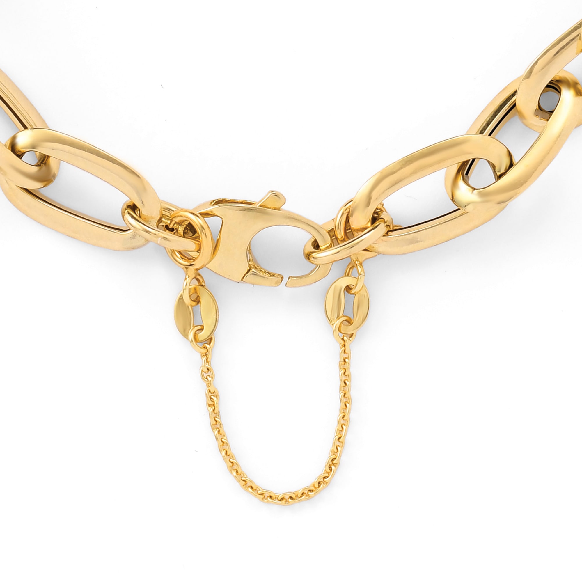 14k gold bracelet safety chain sale