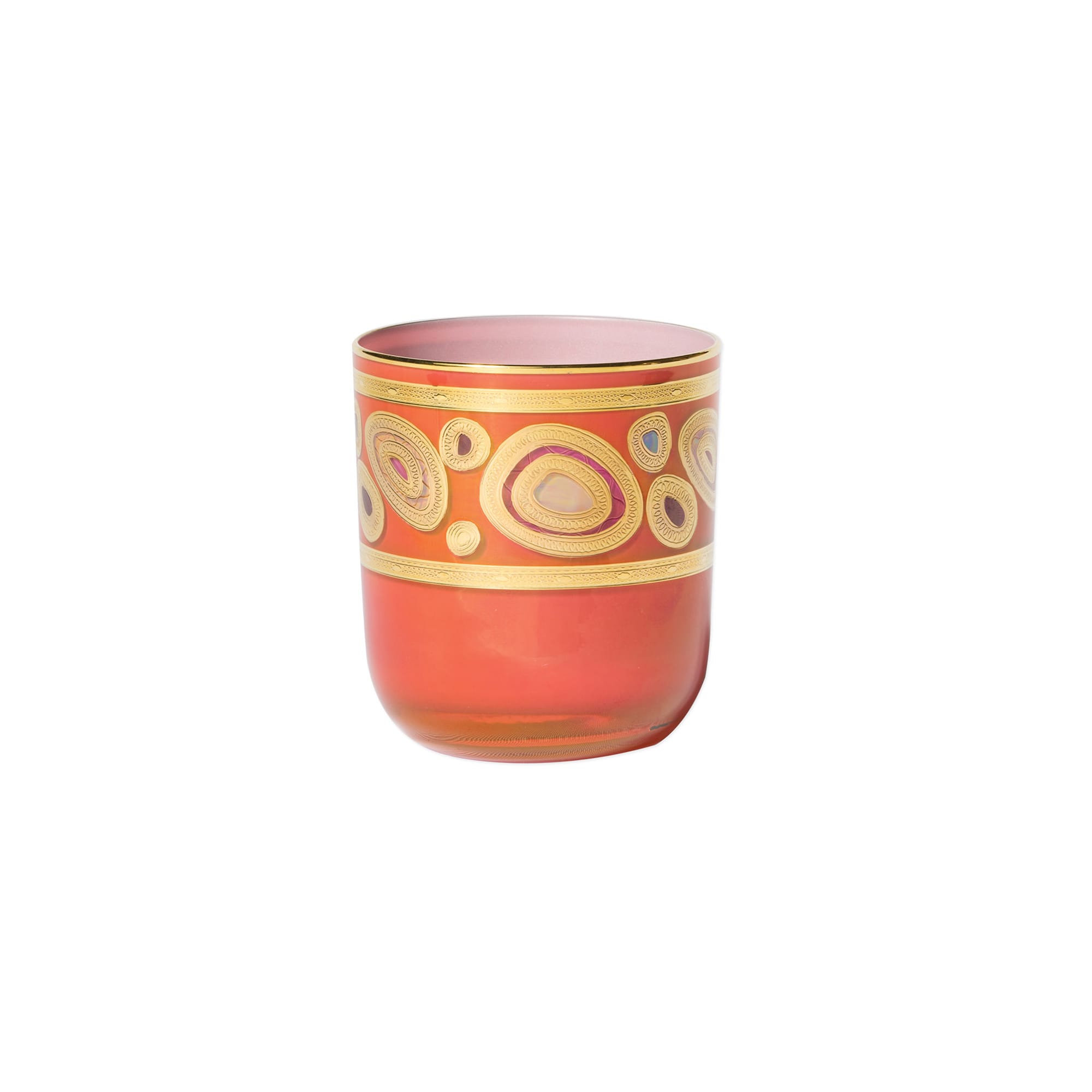 Vietri "Regalia" Orange Double OldFashioned Glass RossSimons