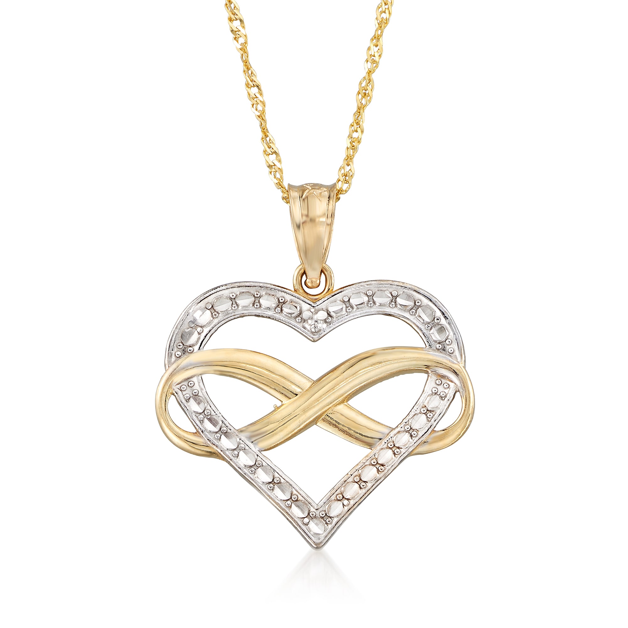 Gold heart infinity deals necklace