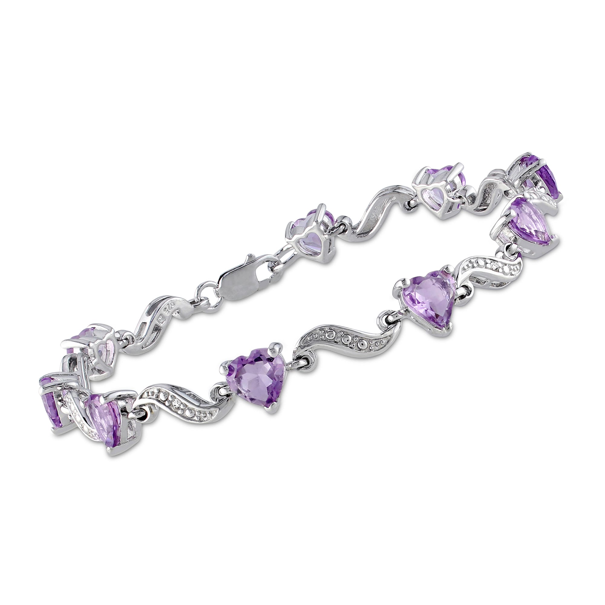 14KY Diamond Heart Toggle Bracelet 001-170-01620, Ross Elliott Jewelers