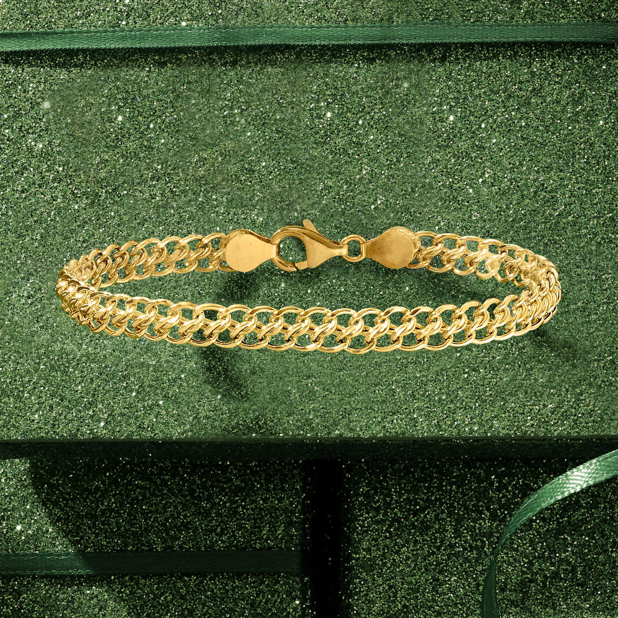 Thin Flat Oval Link 14K Solid Gold Italian Chain Link Bracelet open Link  Classic Chain Bracelet, Great Everyday Wear Charm Bracelets -  Canada