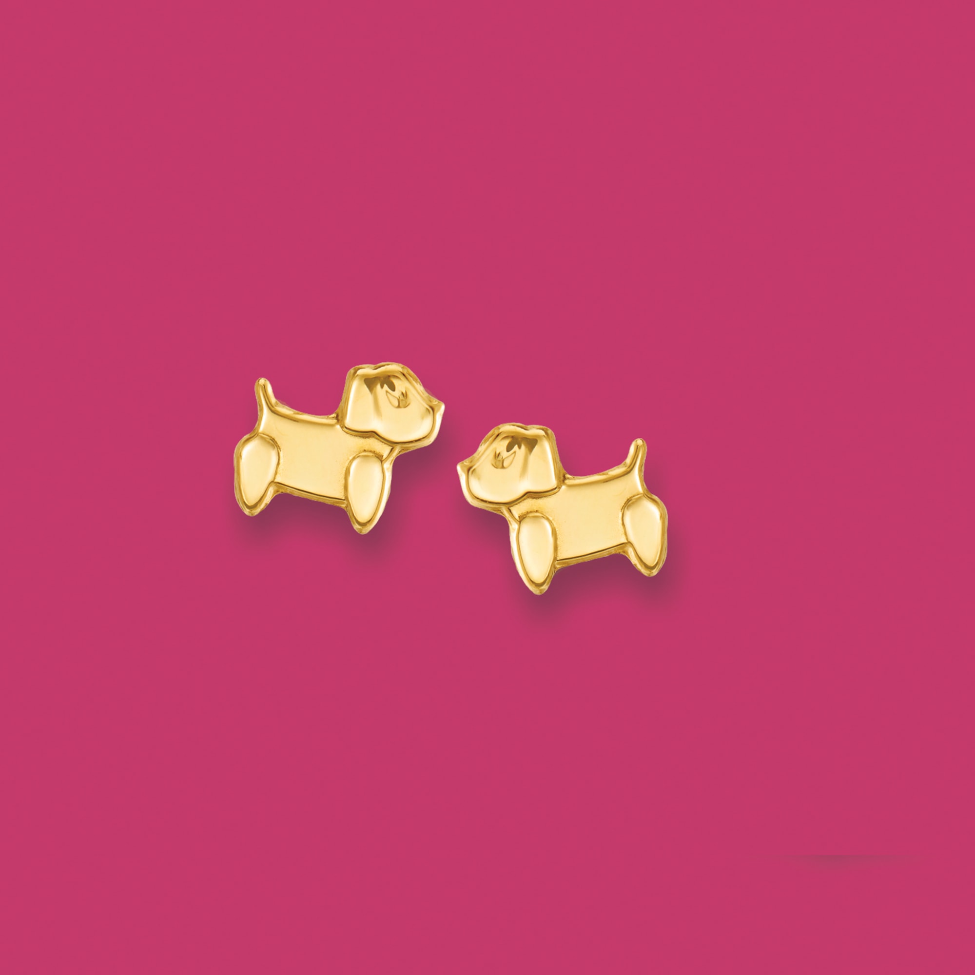 Child\'s 14kt Yellow Gold Puppy Earrings | Ross-Simons
