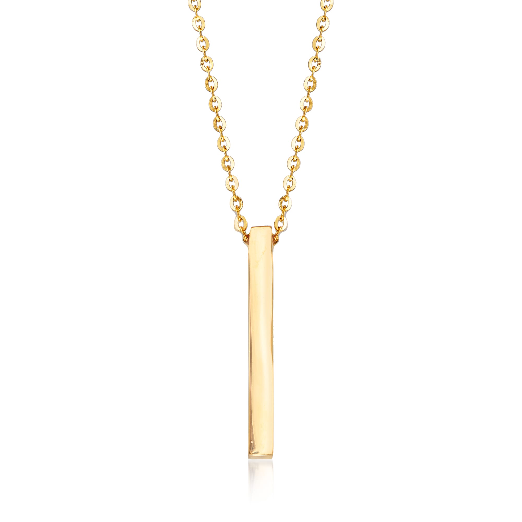 Vertical square clearance bar necklace
