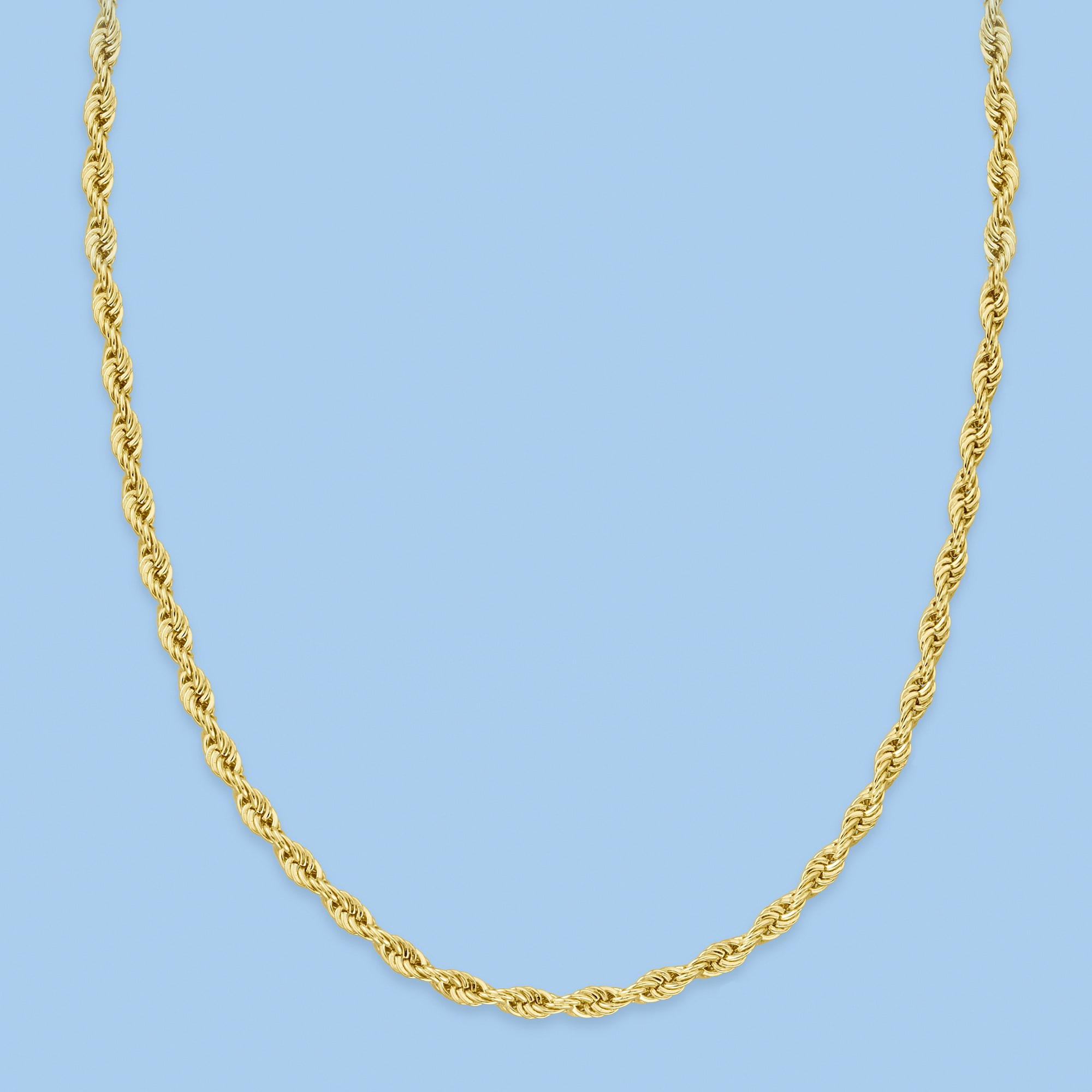 Gold Plated 18 inch Thin Rope Chain Necklace– Simply Whispers