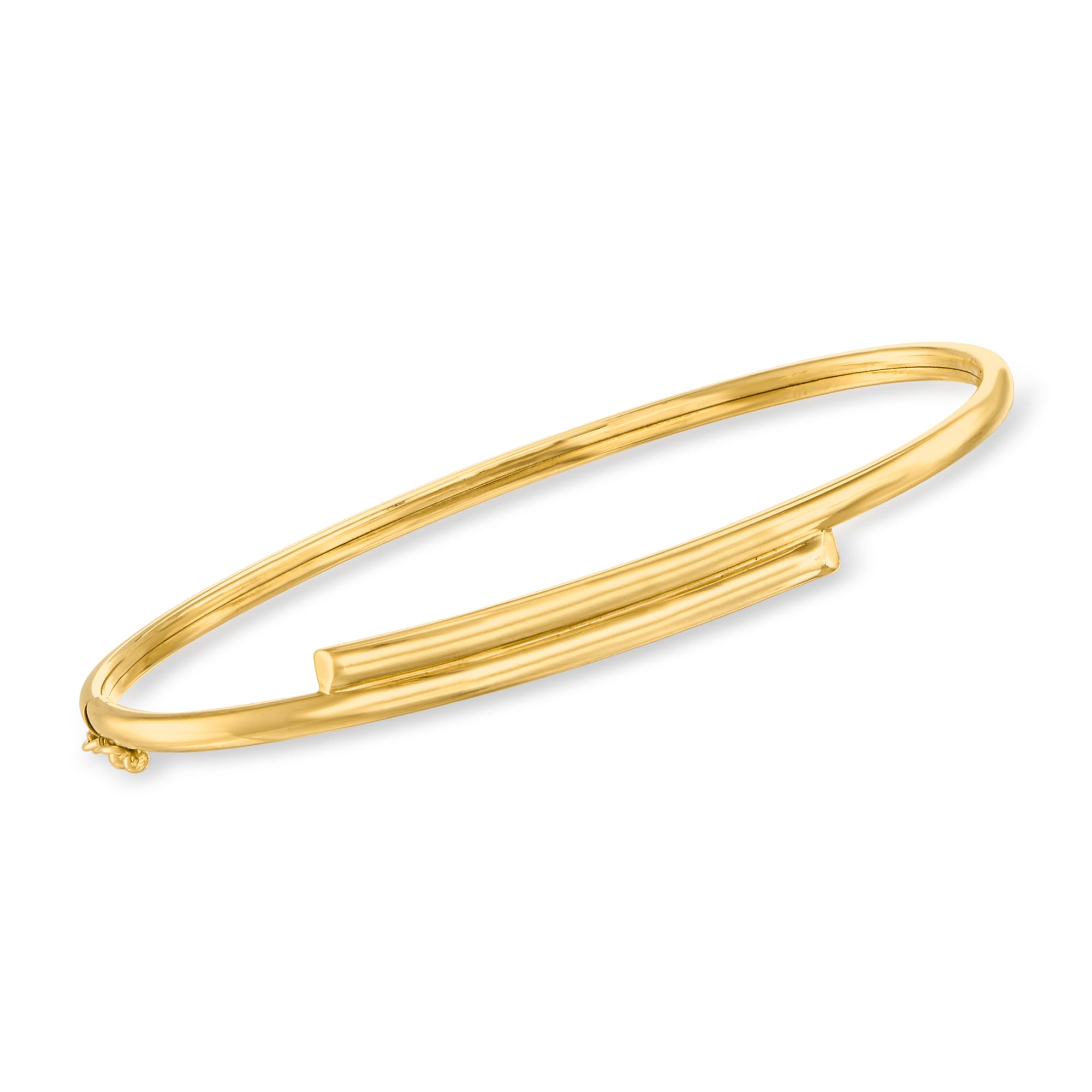 Gold oval bangle bracelet best sale