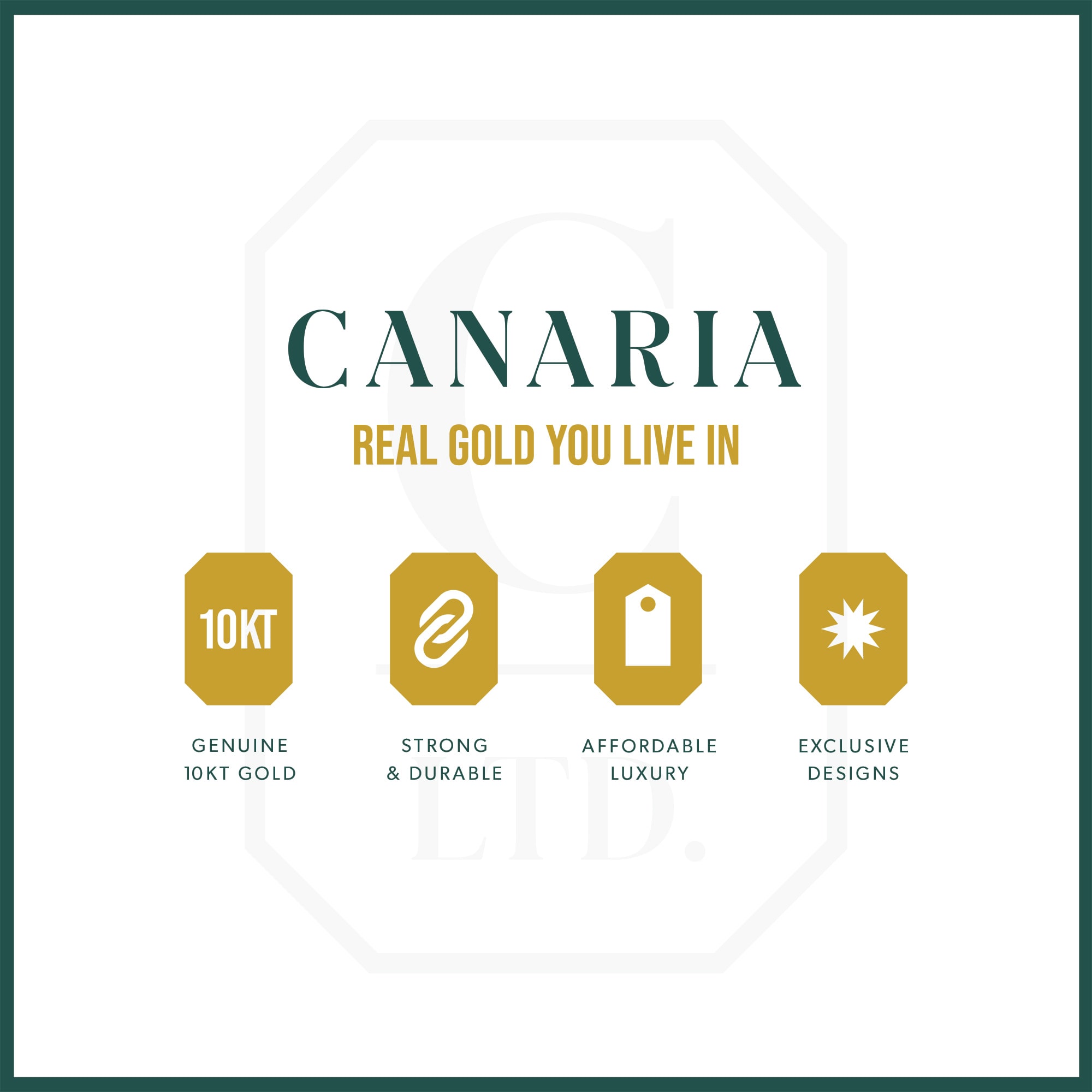 Canaria - 10kt Yellow Gold Maple Leaf Charm Paper Clip Link Bracelet. 7