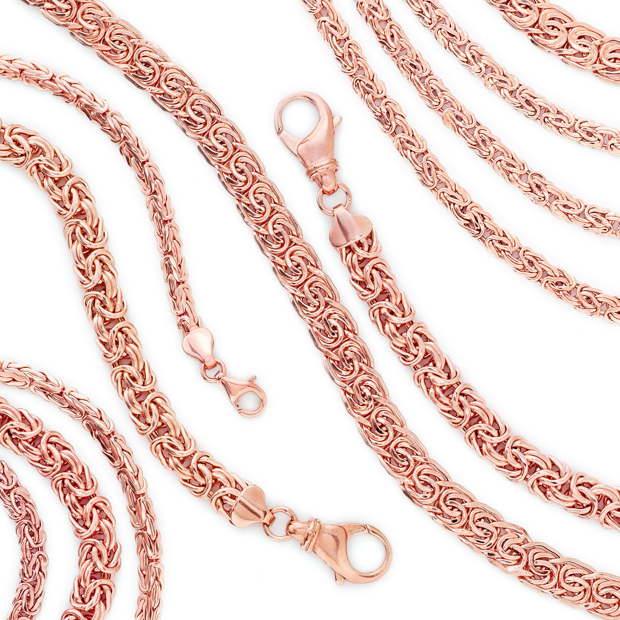 14kt Rose Gold Small Byzantine Necklace Ross Simons