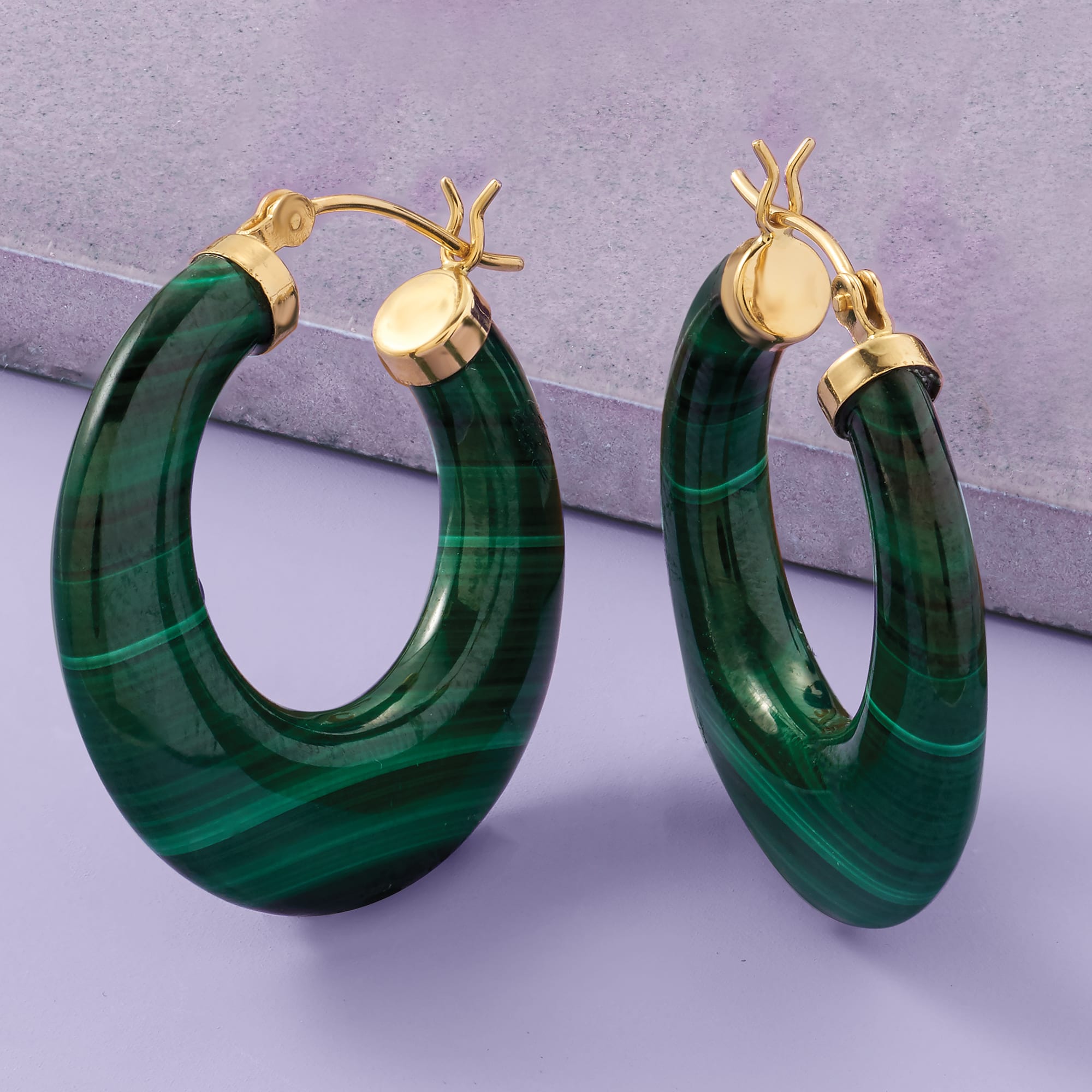 Malachite hoops outlet