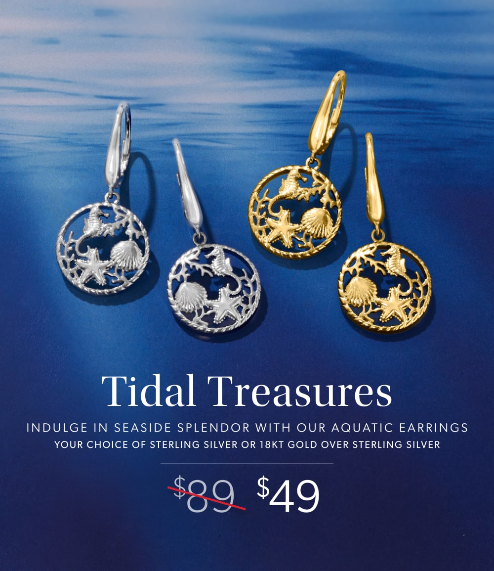 Tidal Treasures. Aquatic Earrings. $49