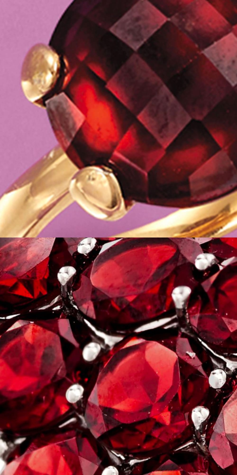 Collage of Garnet Jewelry Tile #1