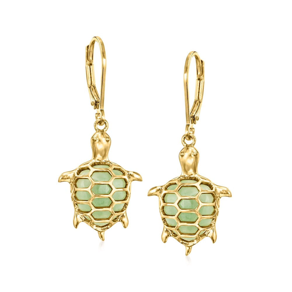 Jade shop turtle earrings