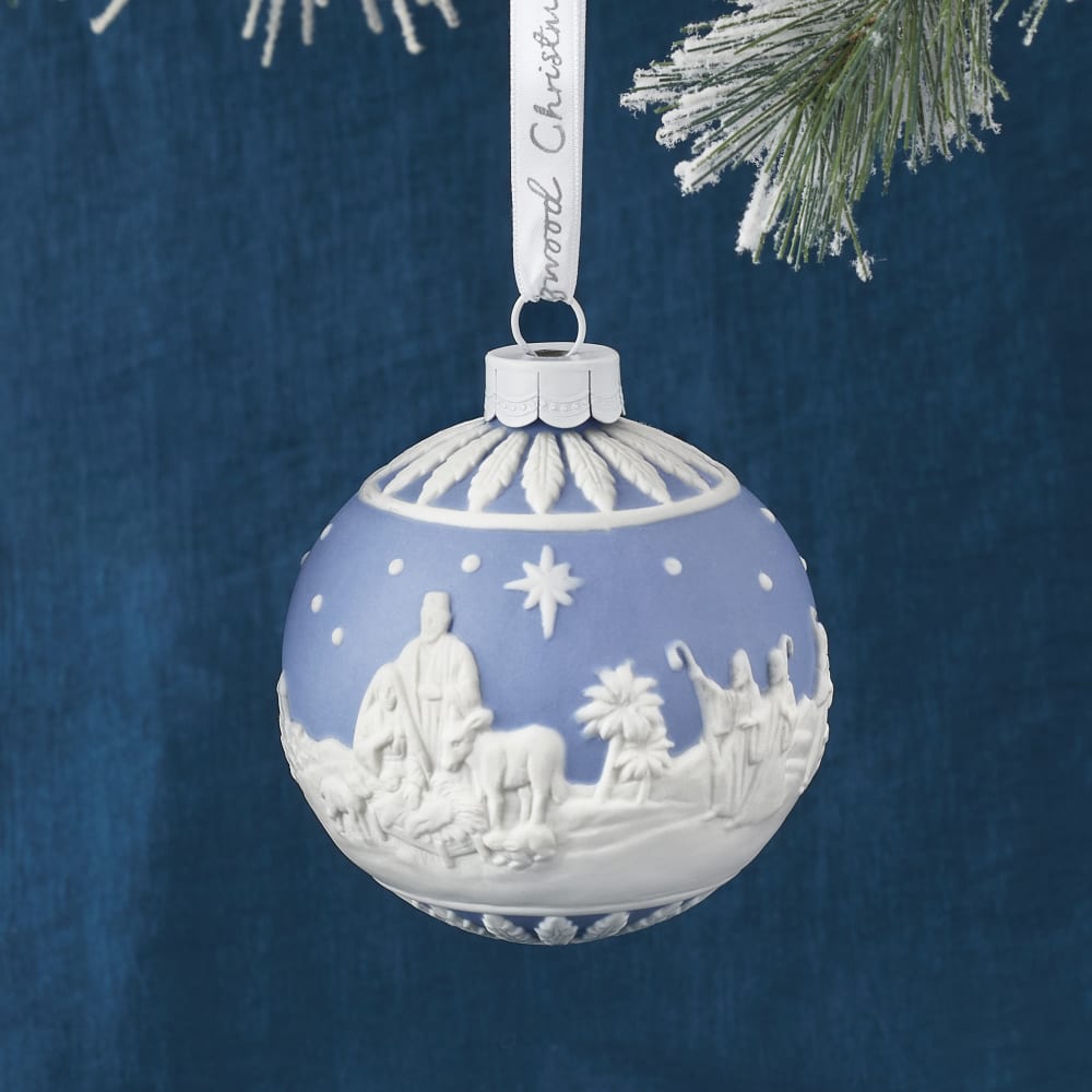 Wedgwood Nativity Porcelain Ball Ornament RossSimons