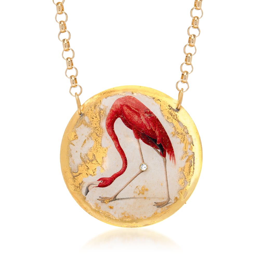 Swarovski Iconic Swan pendant, Swan, Small, White, Rose gold-tone plated