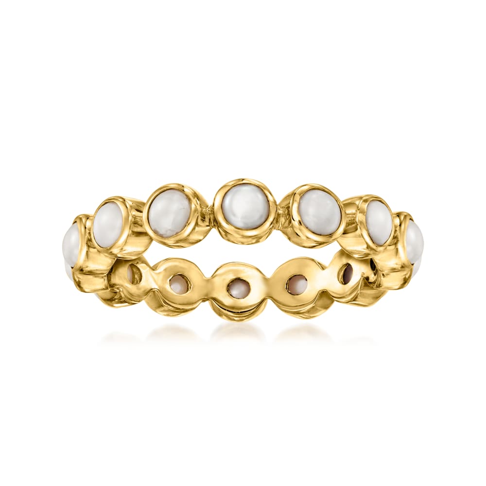 Pearl sales eternity ring