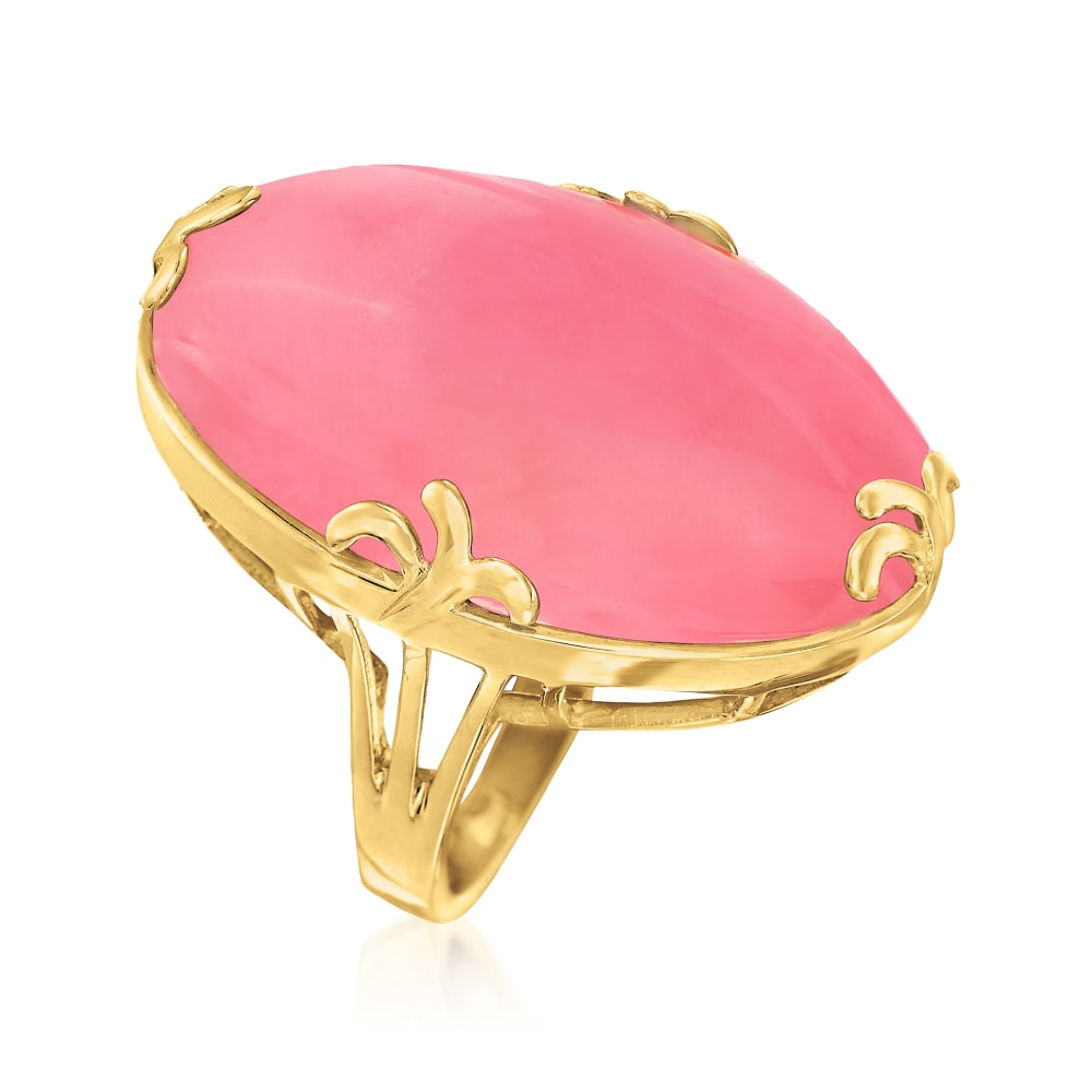 Pink jade ring deals
