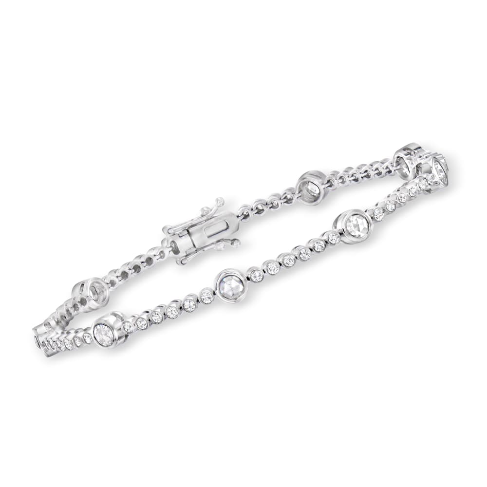 Bezel set diamond hot sale bracelet