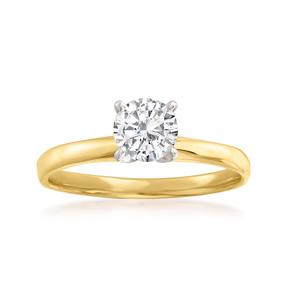 Yellow gold 2025 solitaire engagement ring