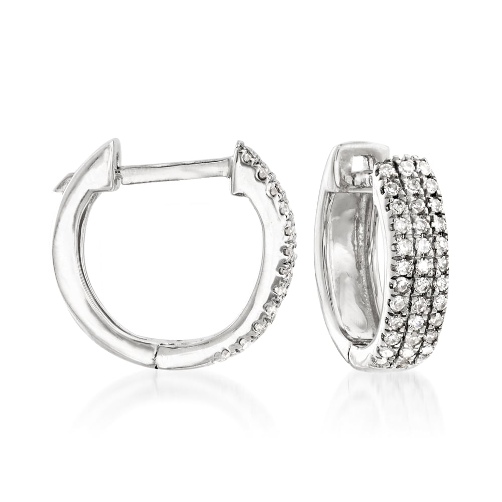 Ross simons sales diamond hoop earrings