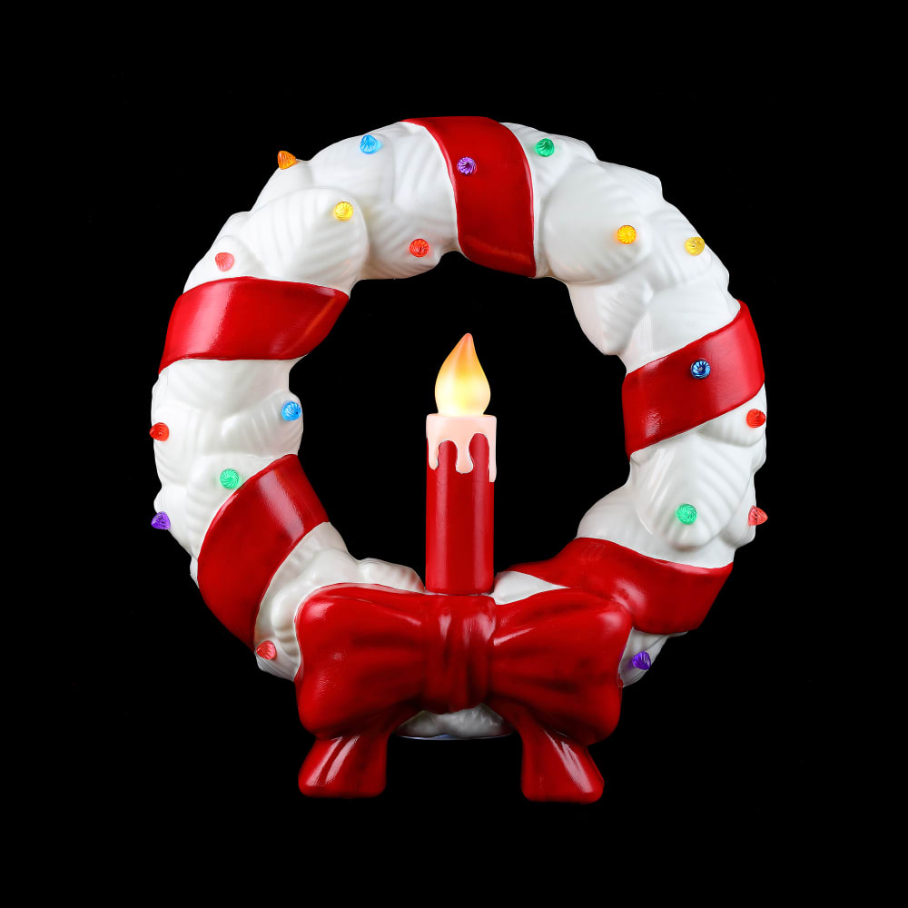 Mr. Christmas White Blow Mold Wreath RossSimons