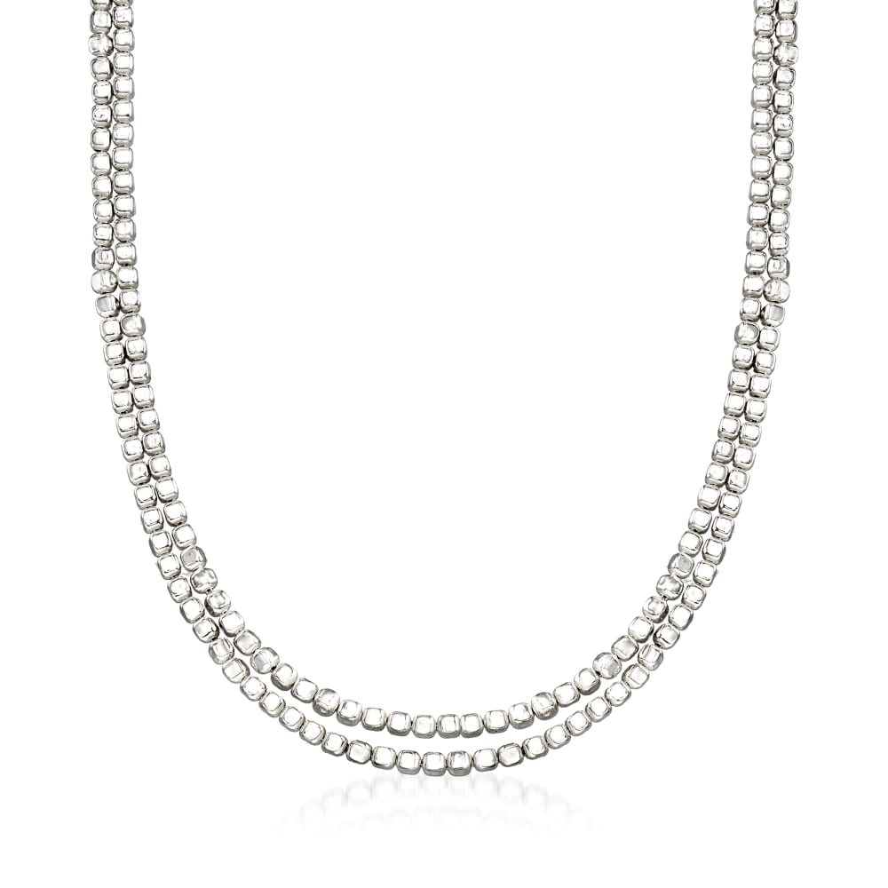 Chopard Ice Cube Pure Necklace, Ethical White Gold, Half-Set Diamonds  817702-1002 | Watches Of Switzerland US