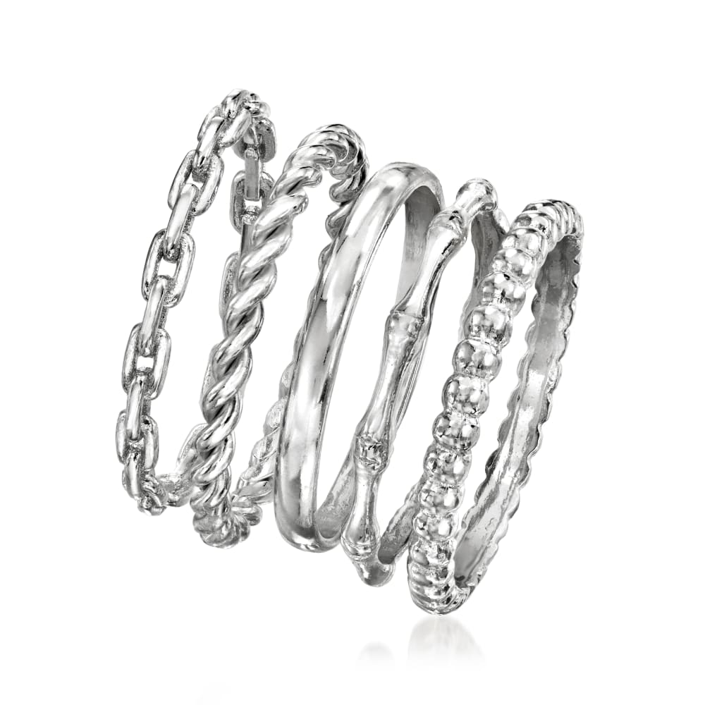 Sterling Silver Jewelry Set Five Stackable Rings Ross Simons