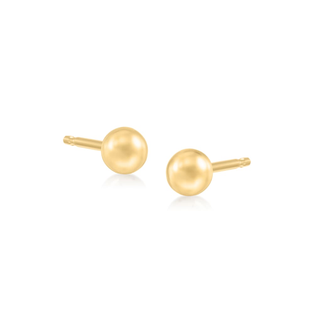 4mm white gold outlet ball stud earrings