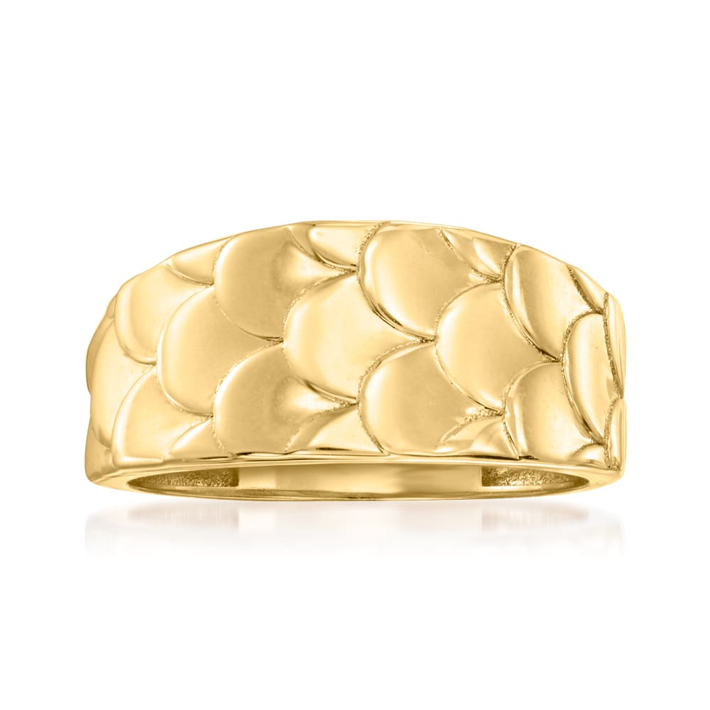 14kt Yellow Gold Mermaid Scales Ring Ross Simons