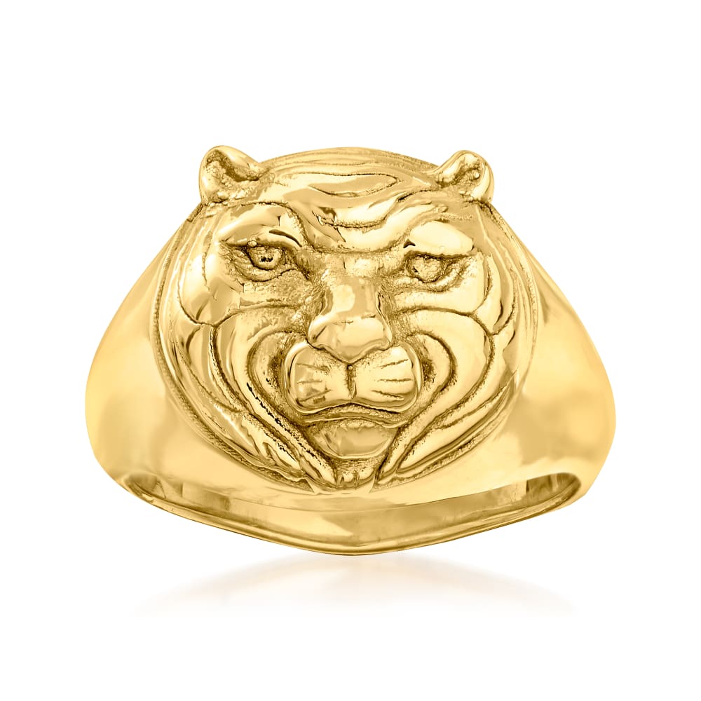 Gold tiger rings for mens store