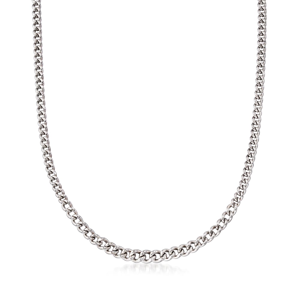 Ross Curb Chain for Men - Silver