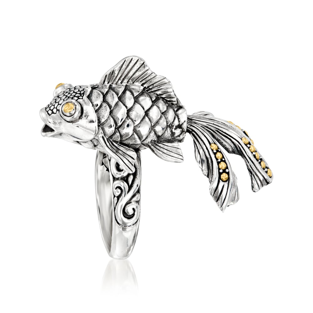 Elegant 925 Sterling Silver Charm Fashion Jewelry Koi Fish Ring One Size  Fit All | eBay