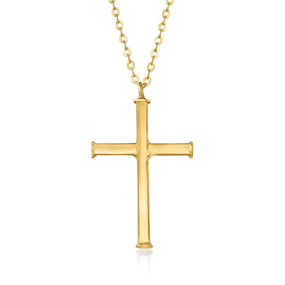 14k Italian Gold Mens Crucifix Cross Pendant. 14k Gold Mens Cross. 2 Inch  Gold Cross. - Etsy New Zealand