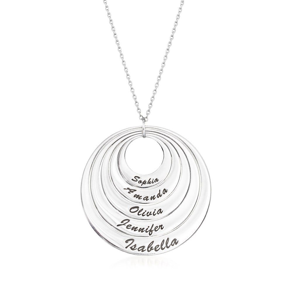 Monogram Initial Necklace • Initial Disc Necklace