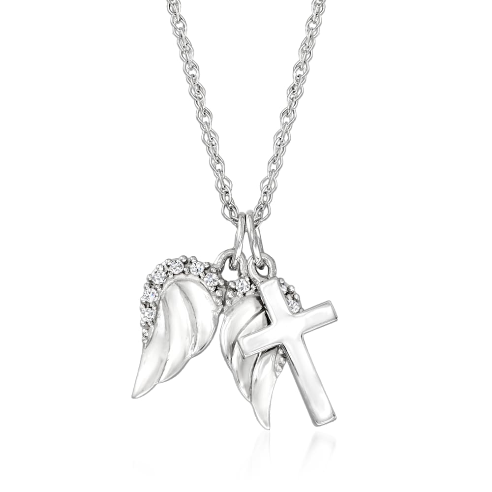 Diamond Angel Wing Pendant Necklace | Finn Jewelry