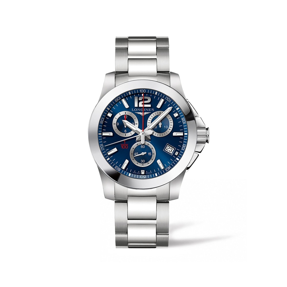 Longines Conquest Men s 41mm Chronograph Stainless Steel Watch