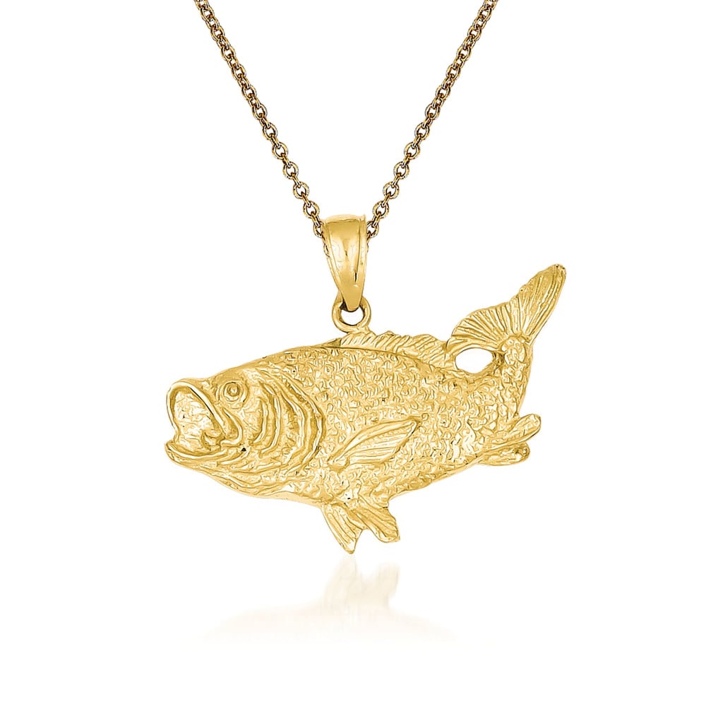 Gold bass shop pendant