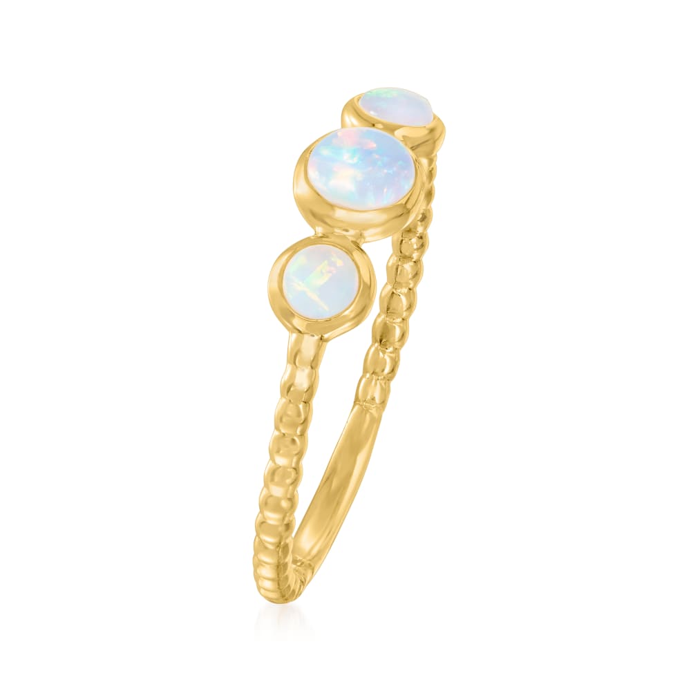 Opal Three-Stone Ring in 14kt Yellow Gold | Ross-Simons