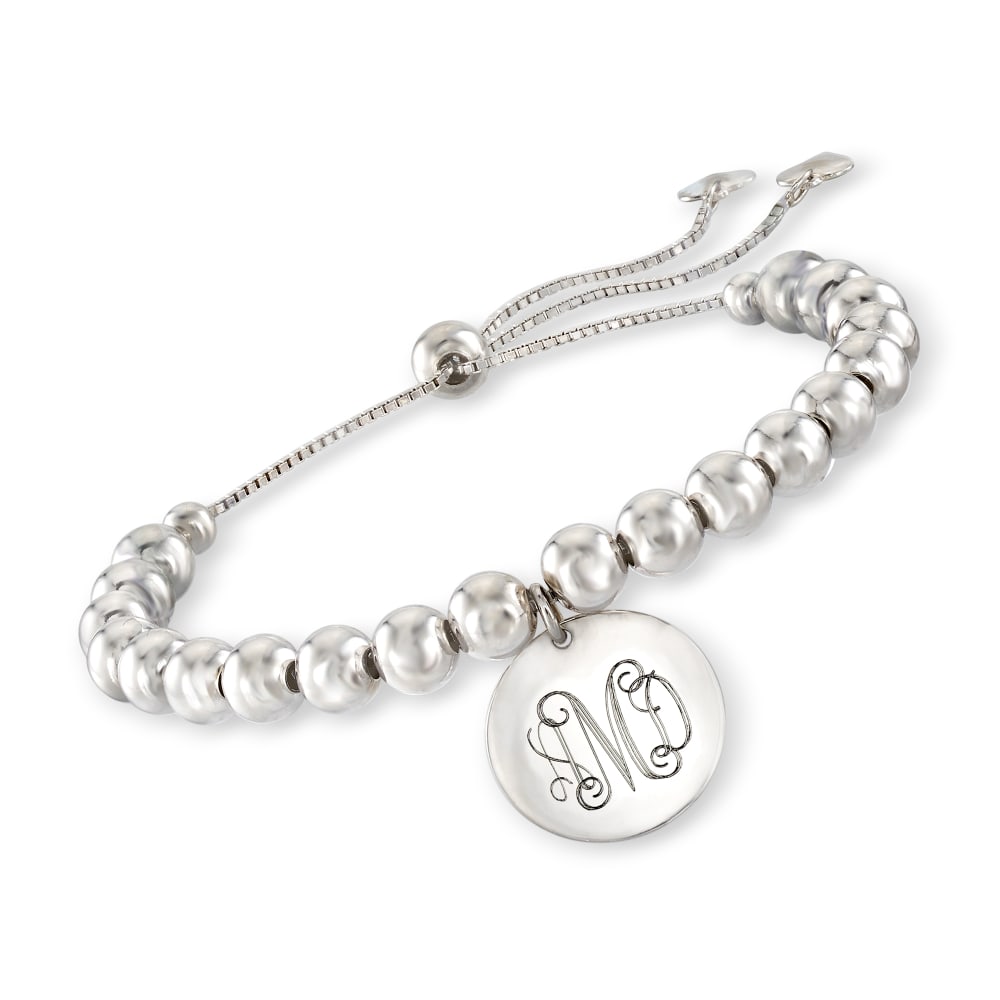 Amazon.com: UNICORNJ Sterling Silver 925 Engravable ID Bracelet Figaro  Chain for Girls Boys Sports Basketball with Enamel 6.5
