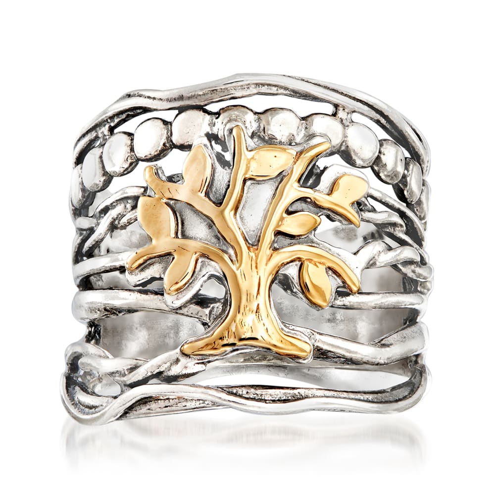 925 Sterling Silver Tree of Life Jewish Kabbalah Ring