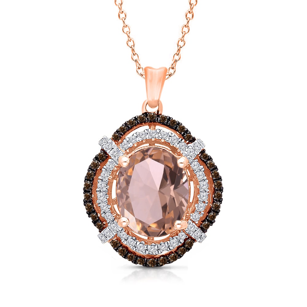 Morganite and Diamond Necklace 230-00297 10KR Anderson | Score's Jewelers |  Anderson, SC