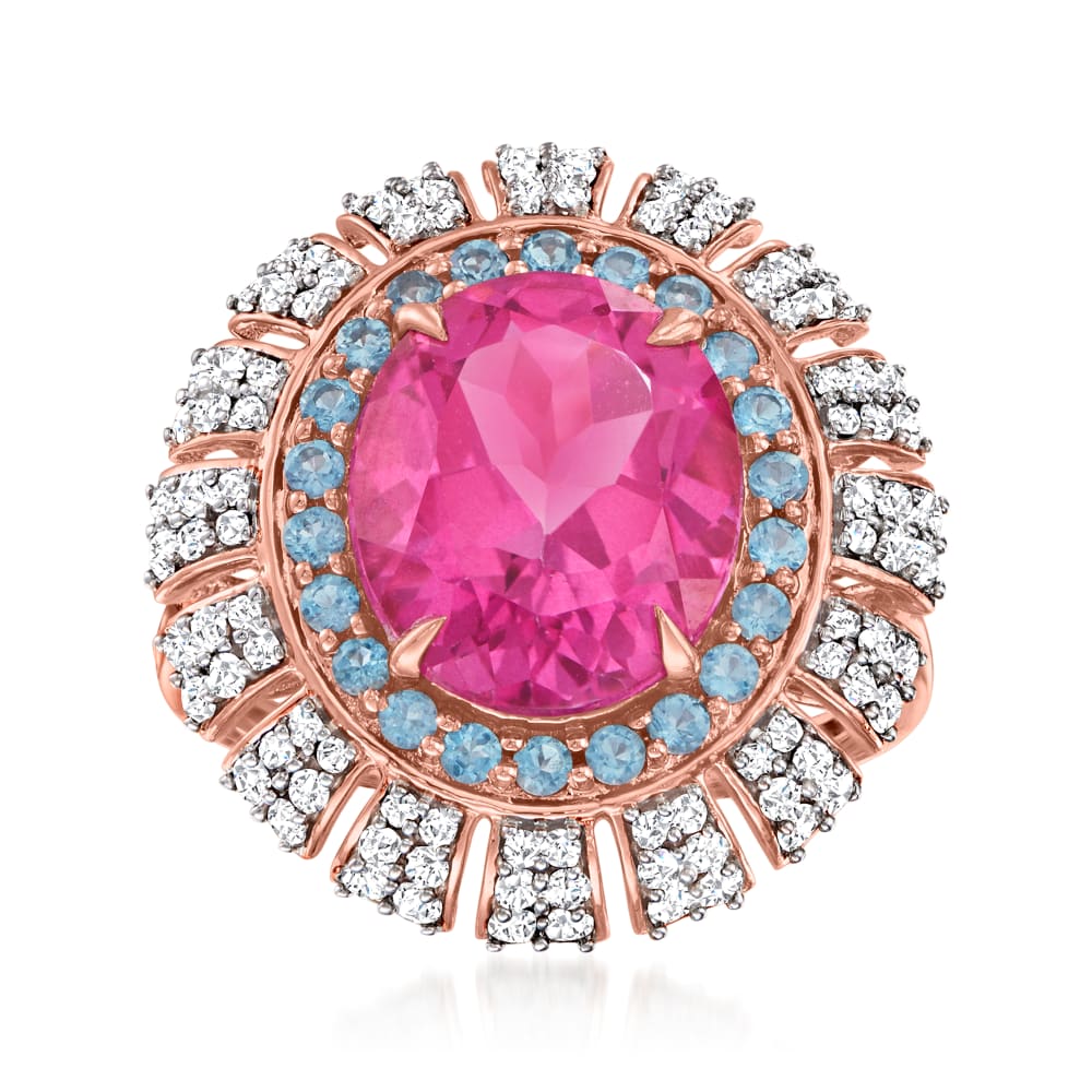 Pink topaz discount rose gold ring